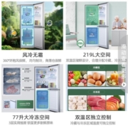 容声（Ronshen）219升小型冰箱迷你家用双门二门两门双开门风冷无霜电冰箱宿舍小户型BCD-219WD12D