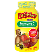 【24年5月31日】小熊糖lilcritters儿童维生素C+锌增强免疫营养软糖190粒2岁以上