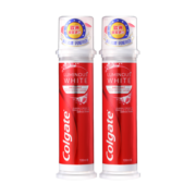 高露洁（Colgate）欧洲进口耀白去渍直立按压式泵式美白牙膏*2  去黄