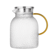 京东京造 高硼硅大容量凉水壶家用冷热两用玻璃杯花茶壶1.8L
