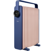 美的（Midea）取暖器 暖风机家用 电热油汀 电暖器 APP+声控电暖气片 烟囱360°升温无光轻音加湿烘衣暖脚烤火炉 【智能互联】22KRA