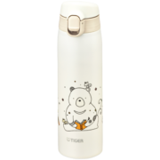 虎牌（TIGER）轻量便携不锈钢卡通插画保温杯MCT-A050-WT白色熊500ML