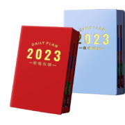 京东百亿补贴:慢作 2024年日程本笔记本子365天定制笔记本【竖纹】新年红 A5