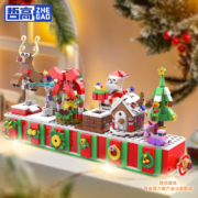 哲高 积木拼装圣诞节礼物 圣诞雪人【135颗粒】袋装*6件