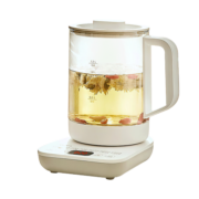 美的（Midea）养生壶 电热水壶 烧水壶1.2L办公室 煮茶器 多段控温 提壶记忆 智能触控面板 MK-YS15E107