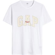 Gap男女装LOGO纯棉亲肤短袖T恤848801夏情侣廓形美式复古上衣 白色 175/92A(S)
