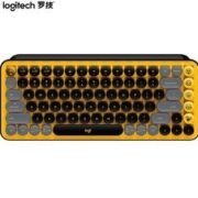 京东百亿补贴：罗技 机械键盘 无线蓝牙办公电竞游戏 POP KEYS 热力黄