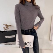 Sogni D’oro 莎妮朵罗 大码女装冬装打底衫新品胖mm显瘦加绒加厚高领保暖T恤女上衣16656 啡色 2XL建议120-140斤穿着