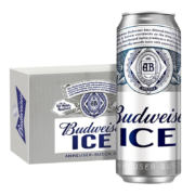 百威（BUDWEISER）ICE 醇正清爽 冰啤 500ml*18听 整箱装 *2件