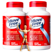Move Free益节 氨糖软骨素钙片红瓶200粒*2 氨基葡萄糖 骨维力中老年人成人补钙护关节营养品