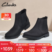 Clarks 其乐 工艺戴尔系列切尔西靴秋冬防滑耐磨舒适靴子高帮鞋男 黑色 261691267 41.5