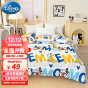 Disney 迪士尼 类抗菌纤维被子被芯春秋冬被褥加厚保暖儿童学生宿舍单双人棉被 字母米奇 110*150cm2