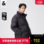 杰克琼斯 冬季保暖外套基础石墨烯立领羽绒服 黑色-E41