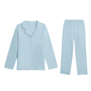 欧迪芬睡衣女士翻领时尚新疆棉透气家居服套装长袖长裤  XH2768