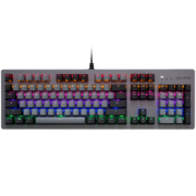 超级补贴：DEARMO 迪摩 F20机械键盘有线 104键混光+RGB 深空灰 红轴