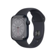 Apple Watch Series 8 智能手表GPS款41毫米午夜色铝金属表壳午夜色运动型表带 iwatch S8 MNP53CH/A