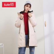 Baleno 班尼路 秋冬中长款羽绒服女xl 充绒227g白鸭绒