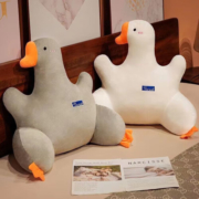 【BJC】可爱大鹅靠枕腰垫靠枕 灰色大鹅 55*45cm