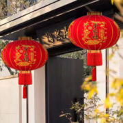千棵树 带灯款大红灯笼 短钩 2只装