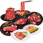 真牛馆牛肉生鲜谷饲牛肉牛脖骨 牛肉饼牛肉丸鸡扒叉烧盲盒 肉类盲盒1kg