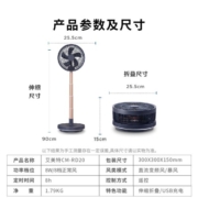 艾美特（AIRMATE）无线遥控落地扇家用节能摇头户外风扇USB充电直流变频伸缩台地两用折叠电风扇 10寸CM-RD20（五叶款）