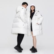 BOSIDENG 波司登 男女同款羽绒服情侣装百搭连帽时尚中长款