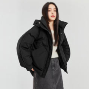 雪中飞 女式连帽短款羽绒服