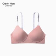 Calvin Klein  内衣【焦点引力带】女士交叉美背薄垫无钢圈软支撑文胸QF6864AD FDG-初恋粉薄杯无钢圈 M