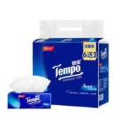 Tempo 得宝 抽纸8包4层加厚90抽餐巾纸实惠装家用面纸巾大包优惠装