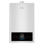 美的（Midea）燃气热水器天然气家用 密闭稳燃仓 即热式增压水伺服 四季免调温 节能省气 磁净化象牙白PM3 16升【一厨两卫】 国货之光