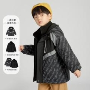 多多家 男童棉服秋冬装中大童户外机能外套棉衣儿童摇粒绒内胆