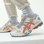 ASICS亚瑟士男鞋跑鞋抓地稳定越野跑步鞋缓震运动GEL-KAHANA 8 1011B109【HB】 浅褐色/红色 42