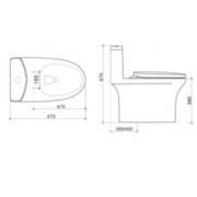 京东PLUS：HEGII 恒洁 HC0503PT 节水防臭马桶 305mm坑距