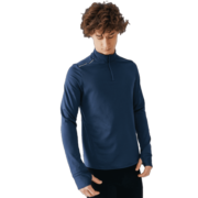 迪卡侬（DECATHLON）长袖t恤男训练服运动速干衣健身跑步上衣加绒RUNM 暗夜蓝 L