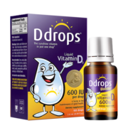 Ddrops滴卓思 婴幼儿童低敏复合维生素D3滴剂vd3助力补钙吸收1岁-18岁 DD小滴瓶2.8ml 600IU