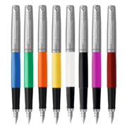 派克（PARKER） 签字笔学生钢笔墨水笔 刻字书法笔商务 乔特复古黄白夹墨水笔