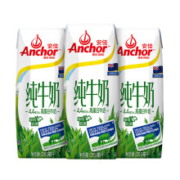 需首购、plus会员: 安佳（Anchor）4.4g高蛋白高钙纯牛奶 250ml*3盒