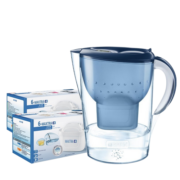 碧然德（brita） 家用净水壶 滤水壶滤芯 MAXTRA+LE 去水垢专家版滤芯 专家版滤芯12枚+海洋壶蓝色（到手1壶13芯）