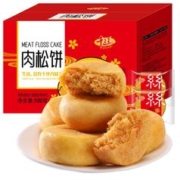 淘工厂 肉松饼4个糕点心零食