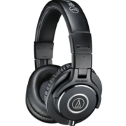 铁三角（Audio-technica）ATH-M40x 专业监听头戴式耳机 90度旋转式耳罩单耳监听