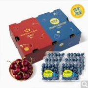 PLUS会员：怡颗莓Driscoll's 云南蓝莓6盒Jumbo超大果+黑珍珠车厘子5斤3J级 礼盒装