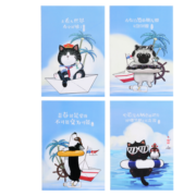 齐心（Comix)吾皇万睡文具笔记本子/软抄本/记事本/日记本/缝线本儿童节礼物 A5/30张 4本装 WHCF5302