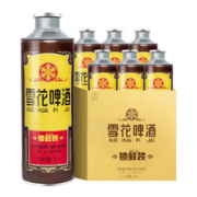 再降价：SNOWBEER 雪花 啤酒 经典沈阳老雪 1L 6罐 整箱装