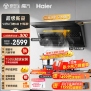 Haier 海尔 顶侧双吸烟灶套装 24m³/min大吸力 挥手智控 家用厨房吸油烟机C51+Q2BE3天