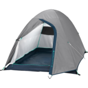 迪卡侬（DECATHLON）店户外露营野营帐篷双层防雨休闲QUMC 环保灰-双人