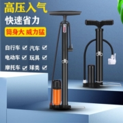 永久打气筒自行车篮球摩托车电动电瓶车儿童单车汽车轮胎高压充气筒气泵便携式气管子 短款打气筒 内置高压