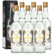 KINMEN KAOLIANG 金门高粱酒 白金龙 58%vol 清香型白酒 600ml*6瓶