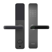松下（Panasonic）指纹锁智能门锁电子锁  家用防盗门密码锁执手式  EMW1102GH灰色