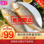 沃鲜汇 黄花鱼 冷冻大黄花鱼 黄鱼 大黄鱼 生鲜 鱼类 黄鱼鲞450-500g/条 1斤1条4条装(鲜活冷冻)