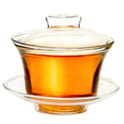 金镶玉 玻璃茶杯 玻璃盖碗 高硼硅耐热防爆泡茶碗 三才盖碗±150ml